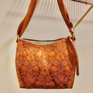 Decorated Leather Shoulder Bag